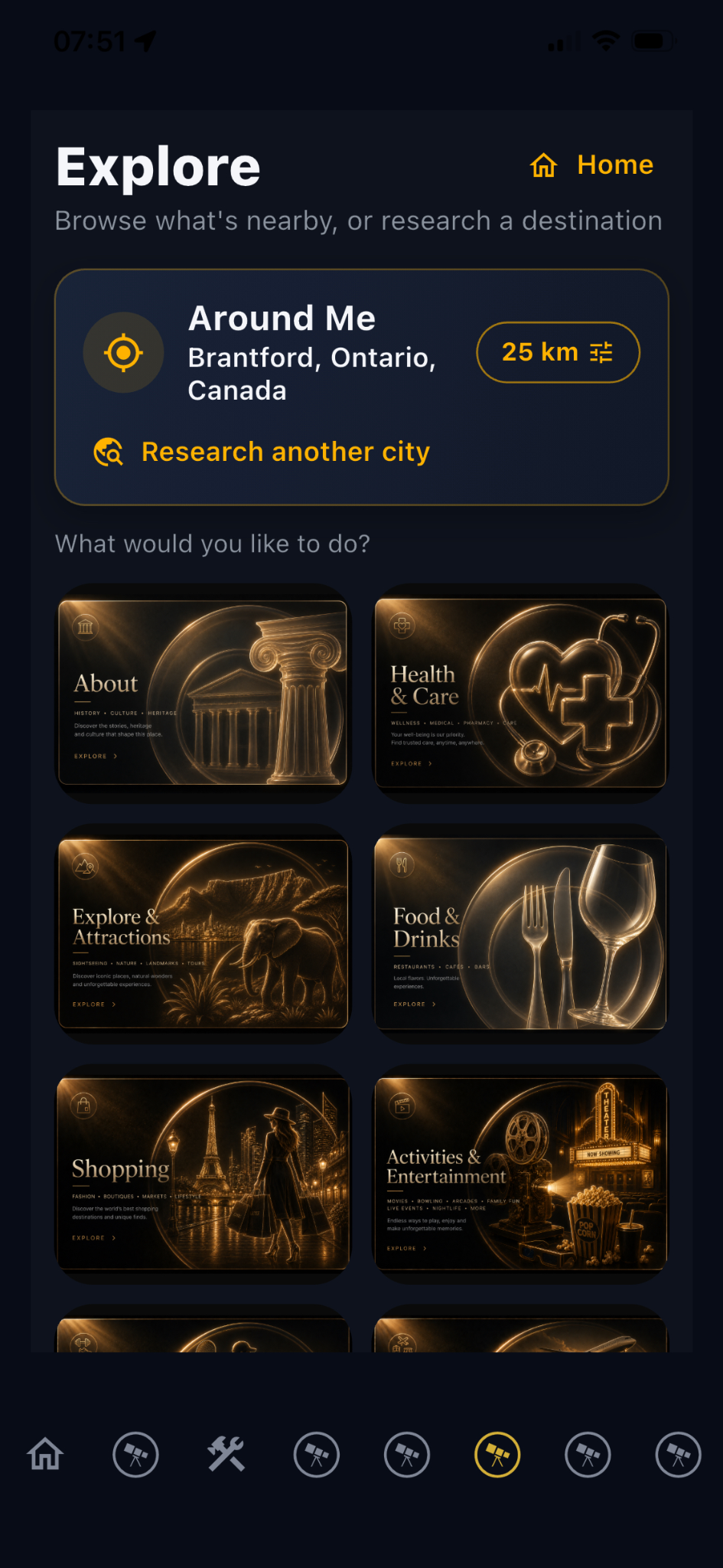 ExploraBuddy explore categories