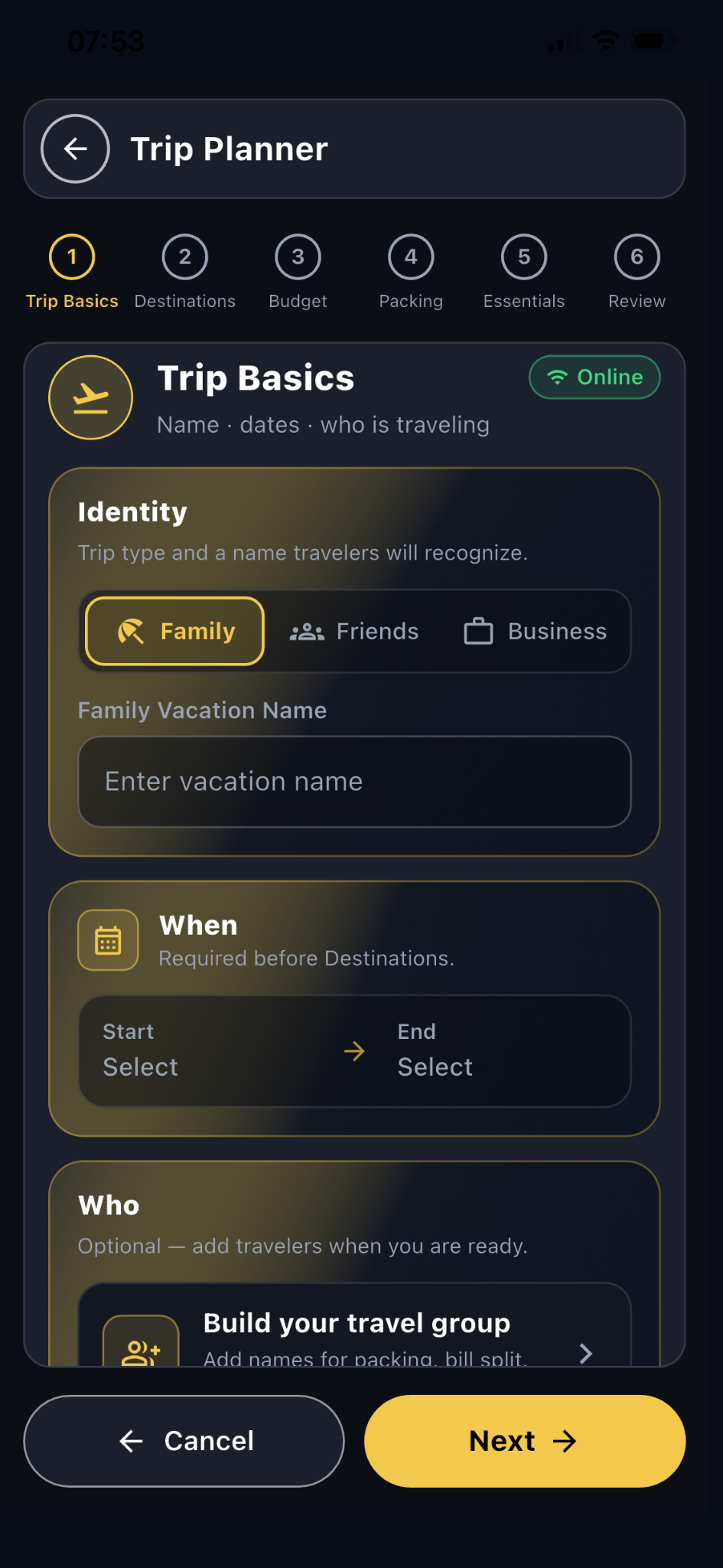 Trip planner basics